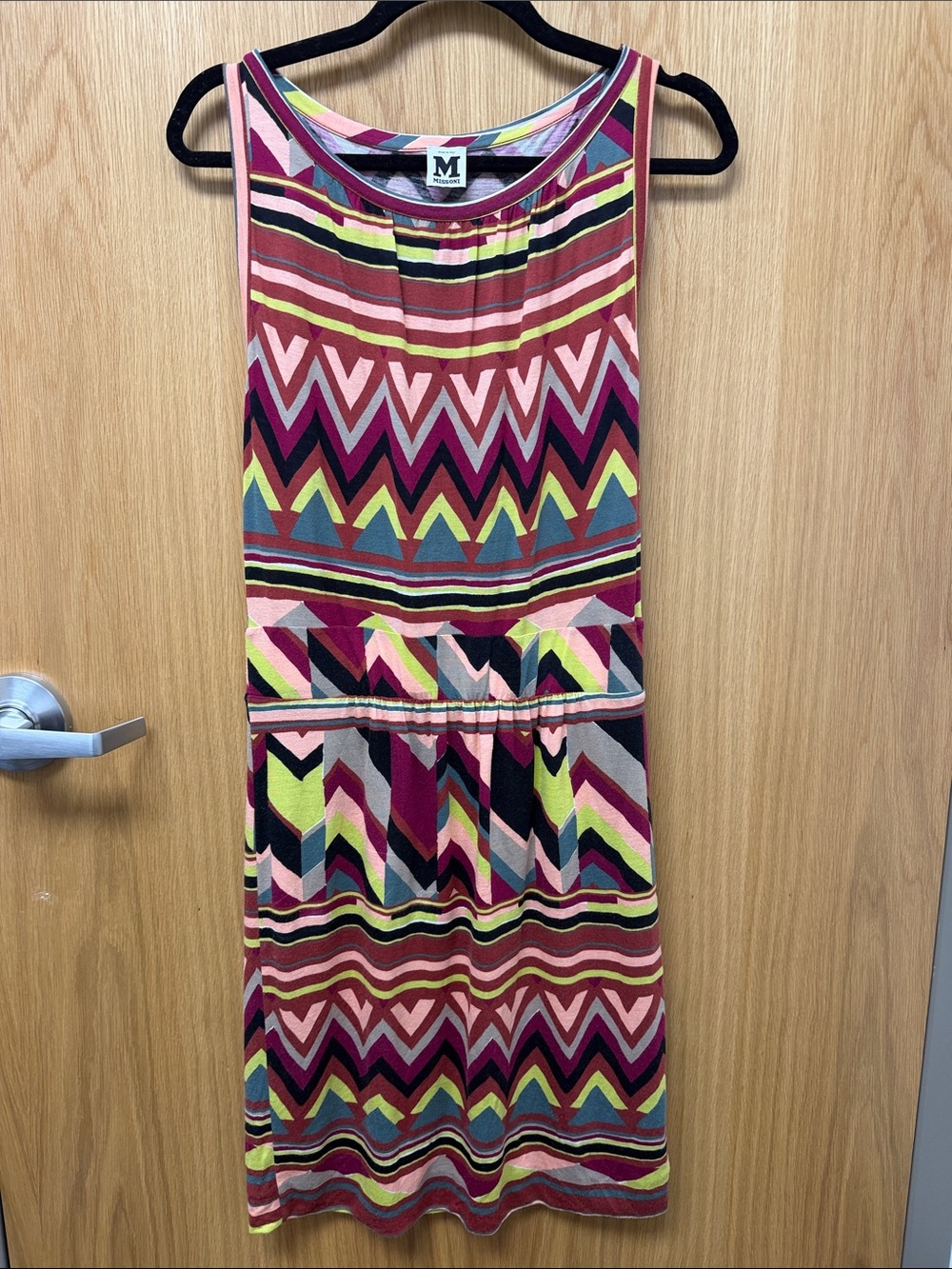 Missoni Multicolor Chevron-Stripe Sleeveless Dress